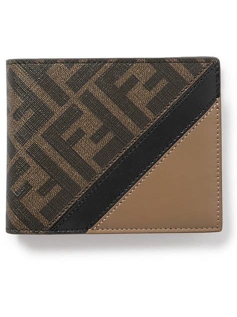 woven card wallet fendi|fendi billfold wallet.